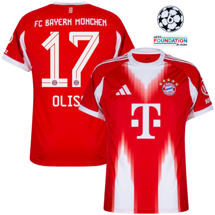 25/26 BAYERN MUNICH HOME JERSEY UCL OLISE #17