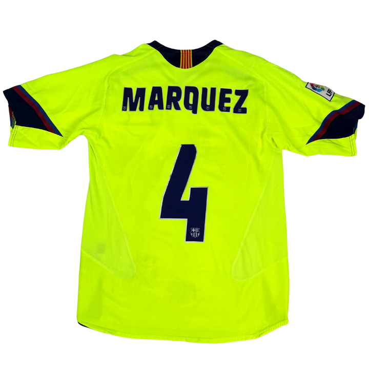 2005-2006 FC BARCELONA AWAY SHIRT MARQUEZ #4 - (M)