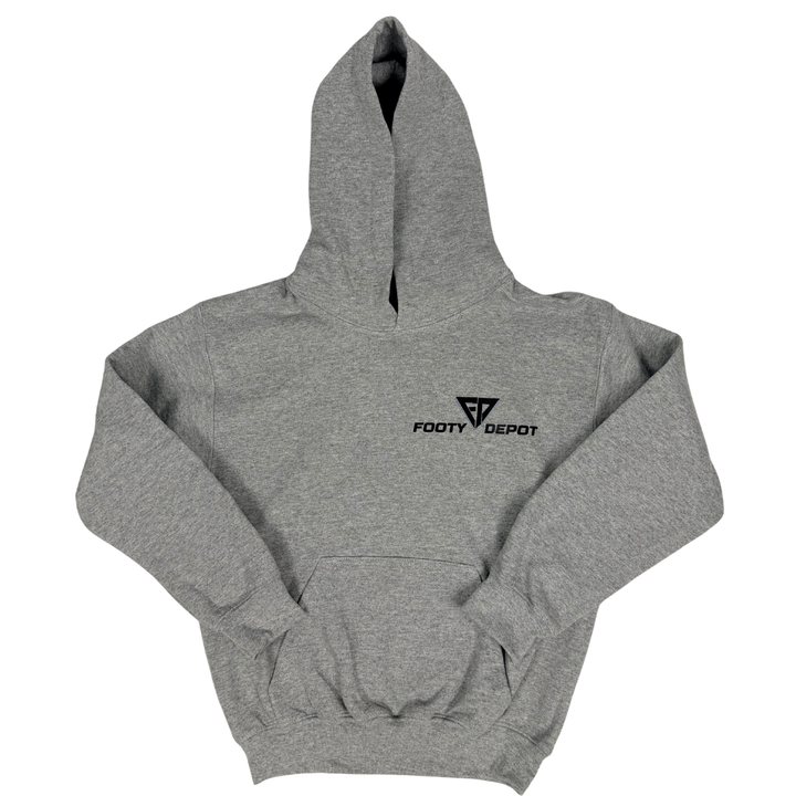 FOOTY DEPOT CLASSIC LOGO YOUTH HOODIE - GREY