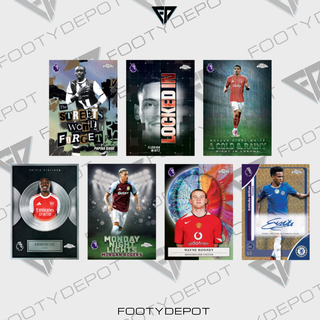 2025-26 TOPPS CHROME PREMIER LEAGUE CARDS – HANGER BOX