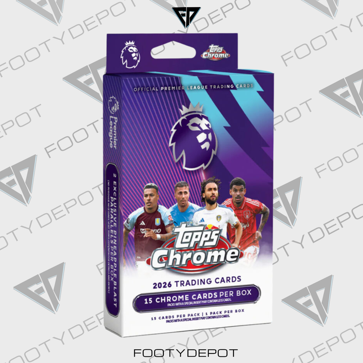 2025-26 TOPPS CHROME PREMIER LEAGUE CARDS – HANGER BOX