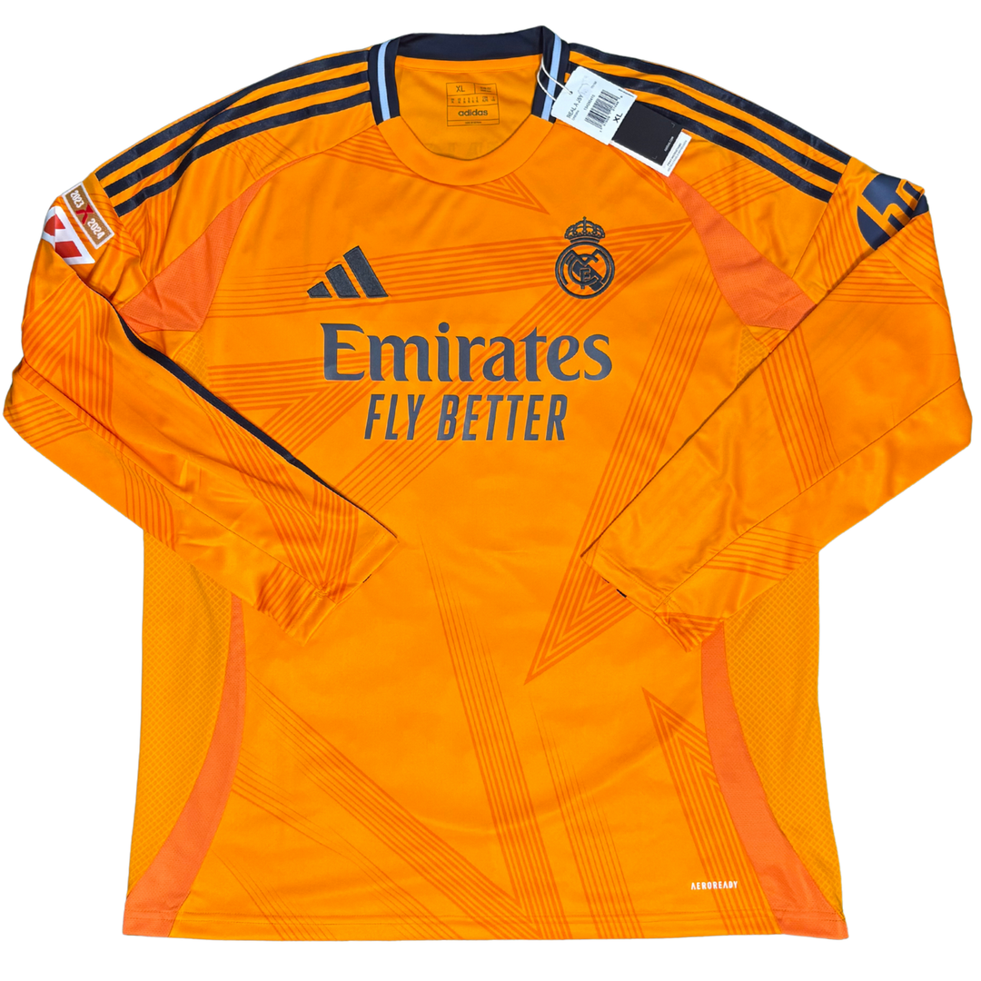 2024-2025 REAL MADRID AWAY LA LIGA LONG SLEEVE SHIRT BELLINGHAM #5 - (XL)