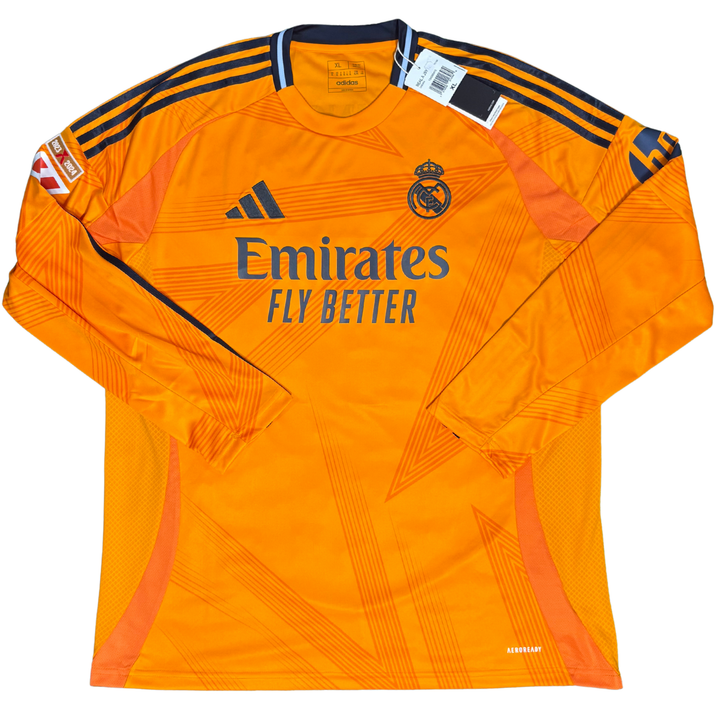 2024-2025 REAL MADRID AWAY LA LIGA LONG SLEEVE SHIRT BELLINGHAM #5 - (XL)
