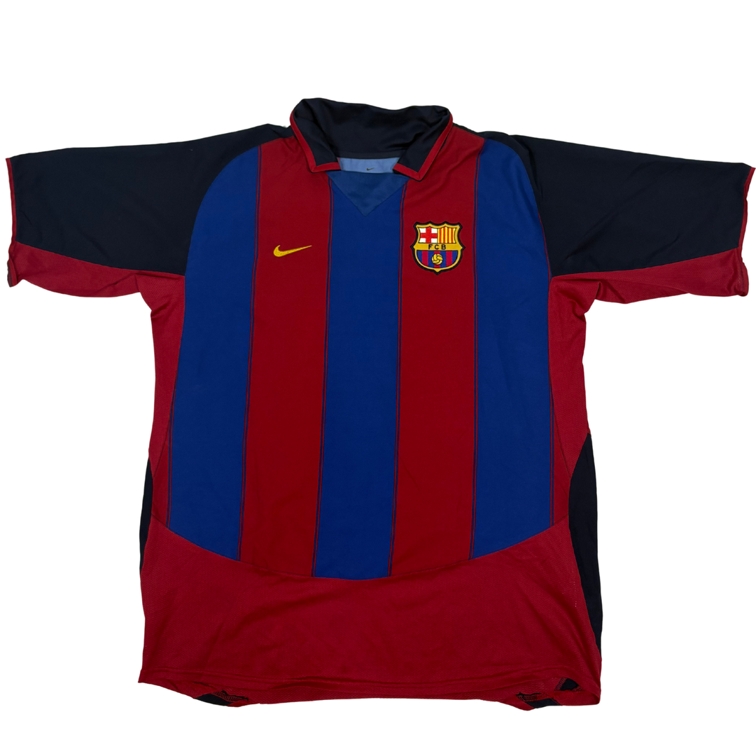 2003-2004 FC BARCELONA HOME SHIRT RONALDINHO #10 - (XL)