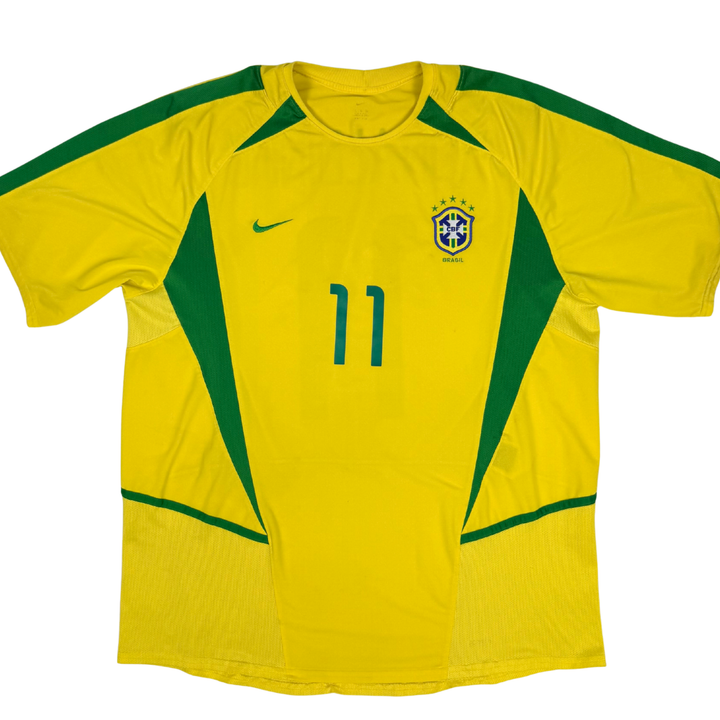 2002-2004 BRASIL HOME SHIRT RONALDINHO #11 - (XL)