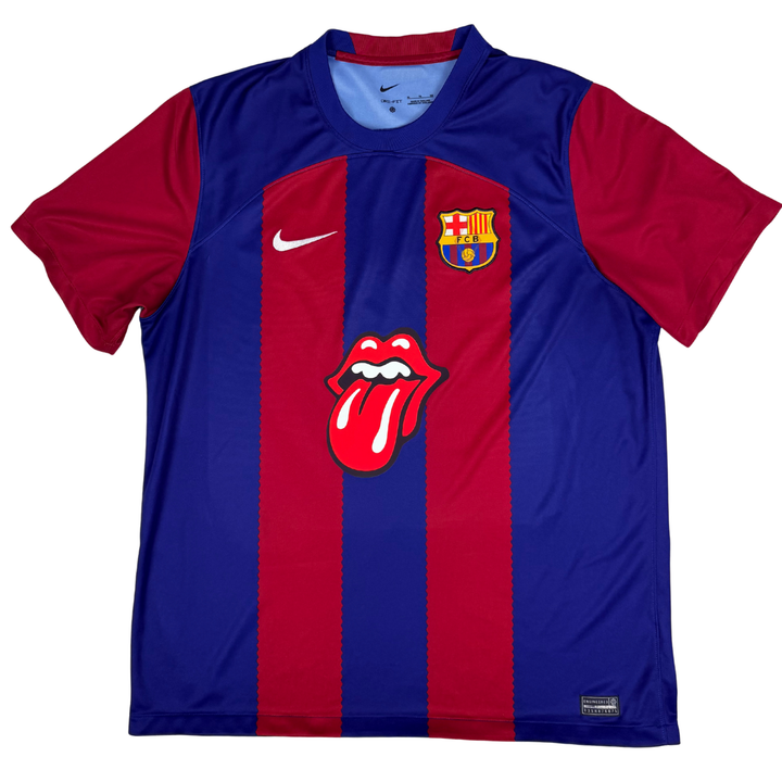 2023-2024 FC BARCELONA x THE ROLLING STONES HOME SHIRT PEDRI #8 - (XL)