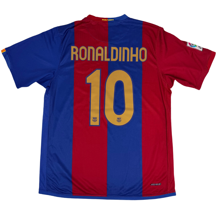 2006-2007 FC BARCELONA HOME SHIRT RONALDINHO #10 - (L)