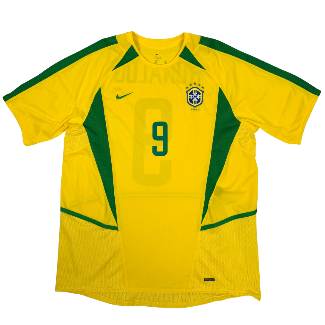2002-2004 BRASIL HOME SHIRT RONALDO #9 - (M)