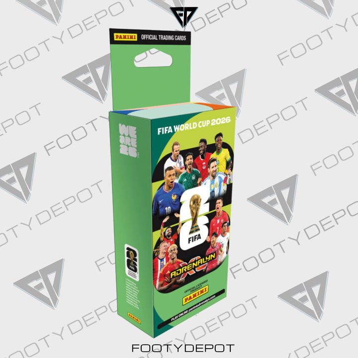 2026 PANINI ADRENALYN XL FIFA WORLD CUP CARDS – ECO BLASTER (60 CARDS + 4 LE)