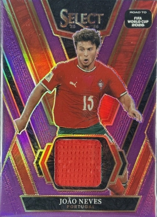 JOAO NEVES 2025-26 PANINI SELECT ROAD TO FIFA WORLD CUP PURPLE JERSEY #/99
