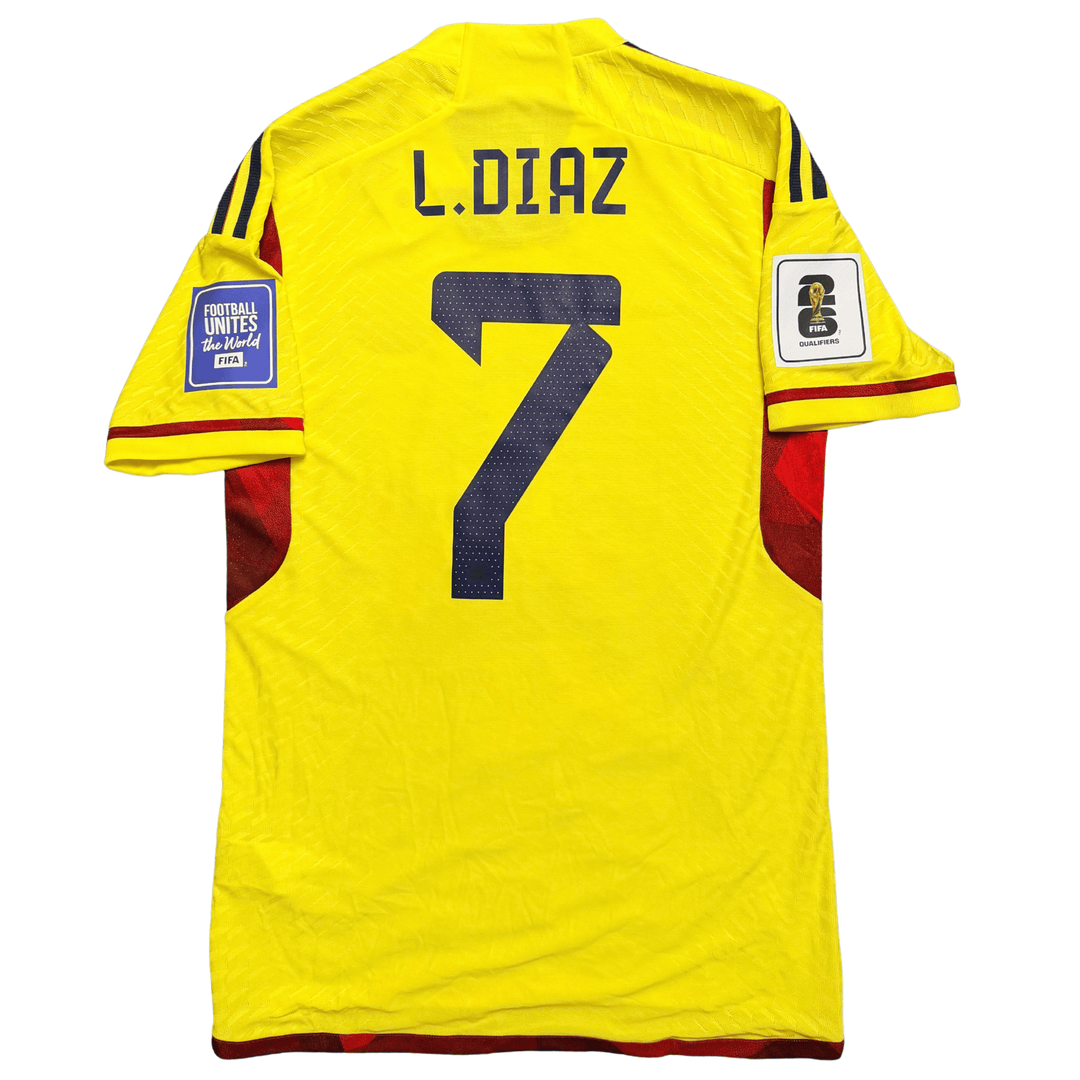 2022-23 COLOMBIA AUTHENTIC HOME L. DIAZ WCQ SHIRT