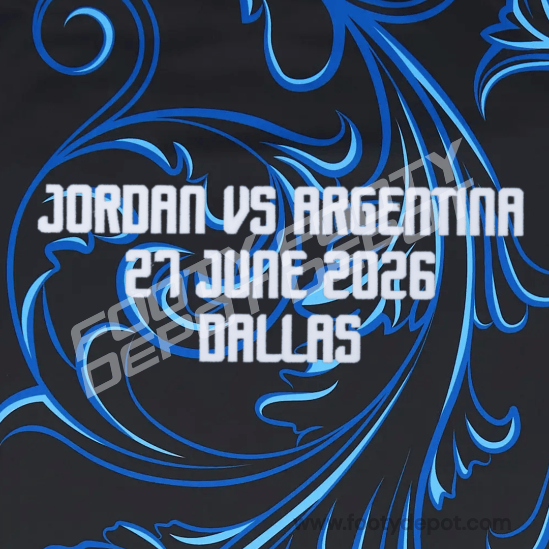 JORDAN vs ARGENTINA 27 JUNE 2026 DALLAS - REPLICA WORLD CUP MATCH TRANSFER (Argentina Away)