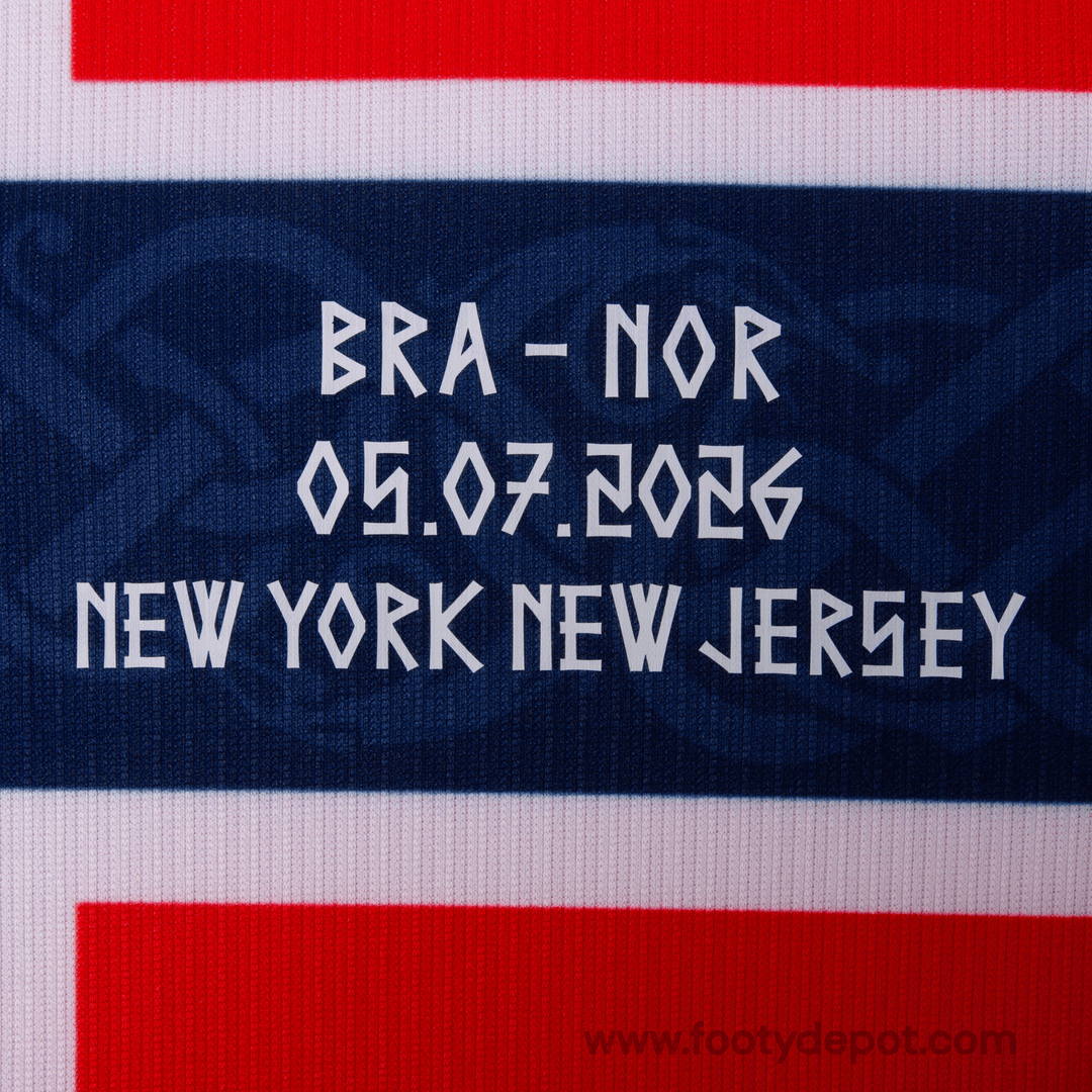 BRASIL vs NORWAY 05.07.2026 NEW YORK/NEW JERSEY - REPLICA WORLD CUP MATCH TRANSFER (Norway Home)