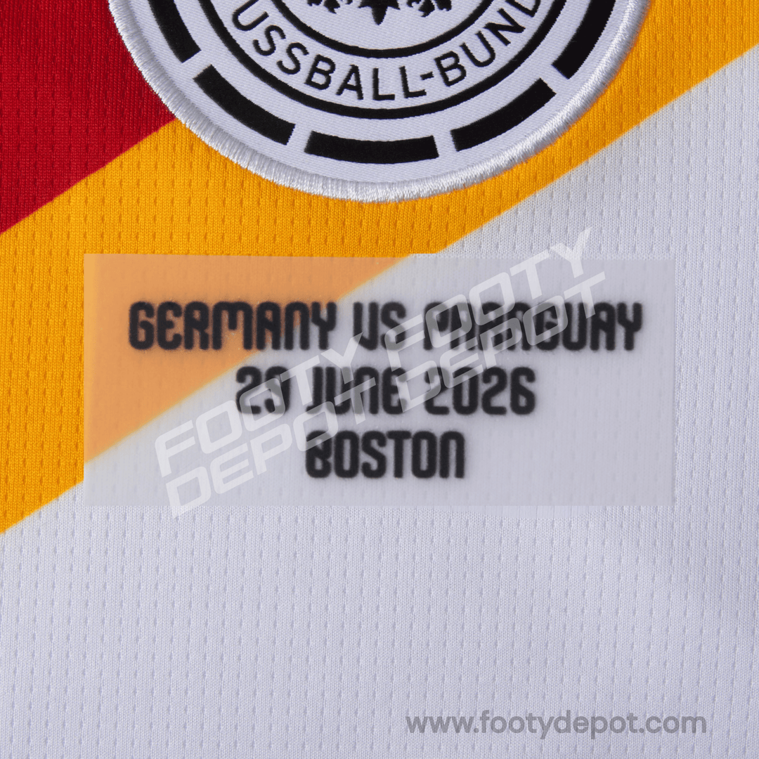 GERMANY VS PARAGUAY 29 JUNE 2026 BOSTON - REPLICA WORLD CUP MATCH TRANSFER (GERMANY HOME)