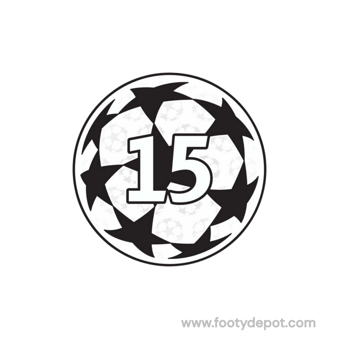 OFFICIAL SPORTING iD UCL STARBALL BADGE OF HONOR 15 PATCH