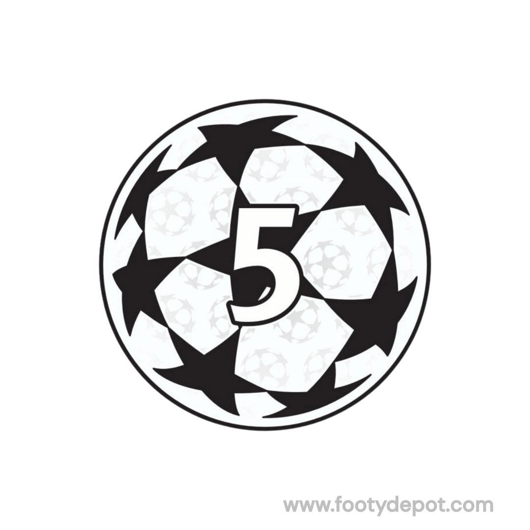 OFFICIAL SPORTING iD UCL STARBALL BADGE OF HONOR 5 PATCH