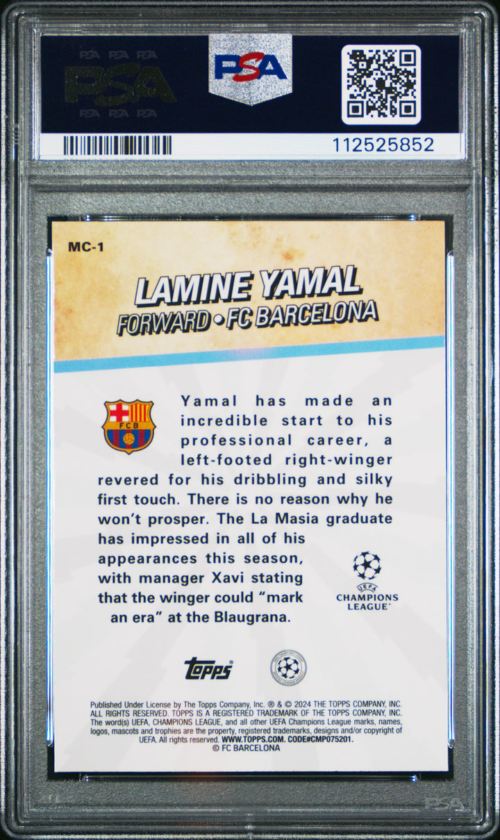 2023-24 TOPPS MERLIN UEFA CLUB COMPETITIONS MERLIN'S CHOSEN ONES #MC1 LAMINE YAMAL