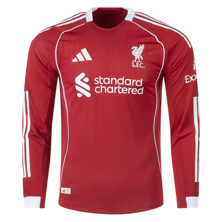 25/26 LIVERPOOL FC LONG SLEEVE HOME AUTHENTIC JERSEY