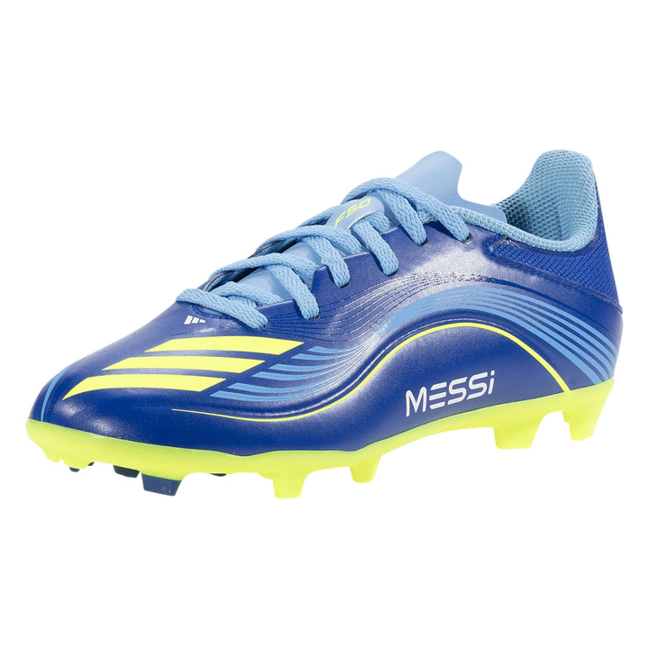adidas F50 LEAGUE MESSI FG/MG J FG - Royal Blue/Solar Yellow