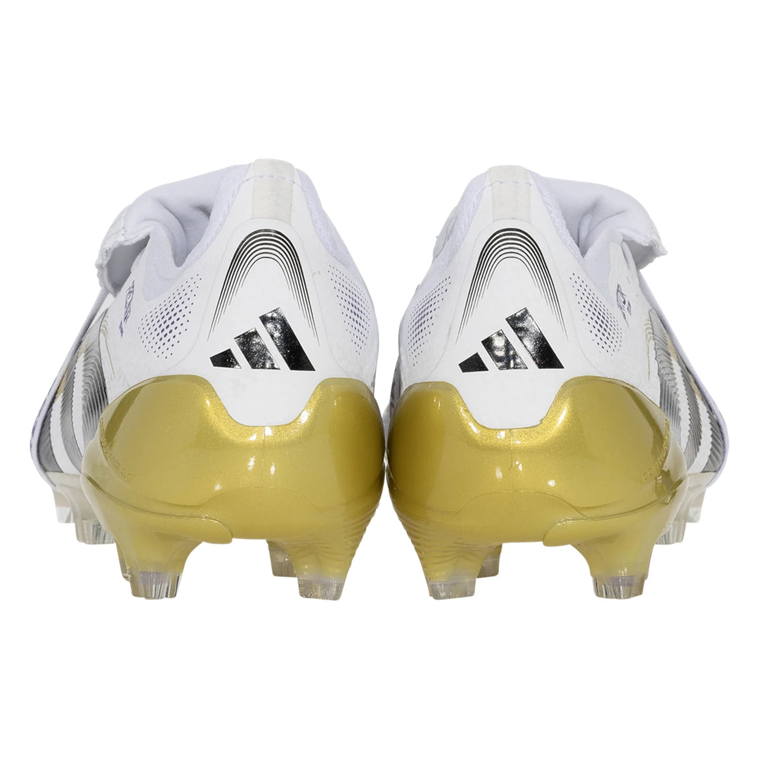 adidas PREDATOR ELITE FT FG SOCCER CLEAT - White/ Gold Metallic/ Core Black