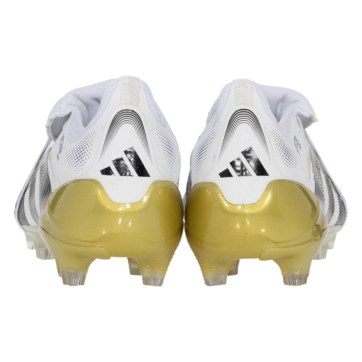 adidas PREDATOR ELITE FT FG SOCCER CLEAT - White/ Gold Metallic/ Core Black