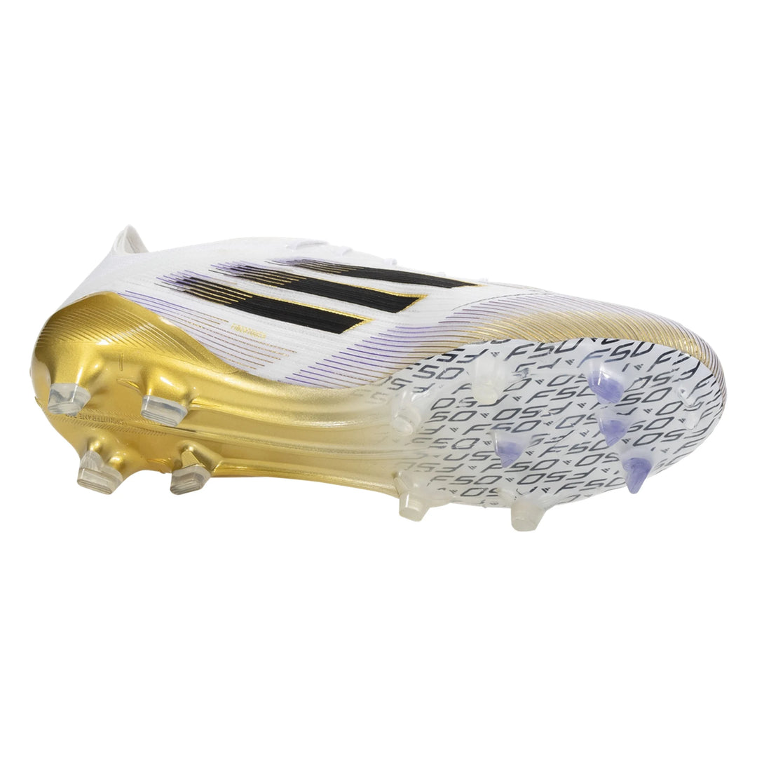 adidas F50 ELITE FG - White/Core Black/Gold Metallic