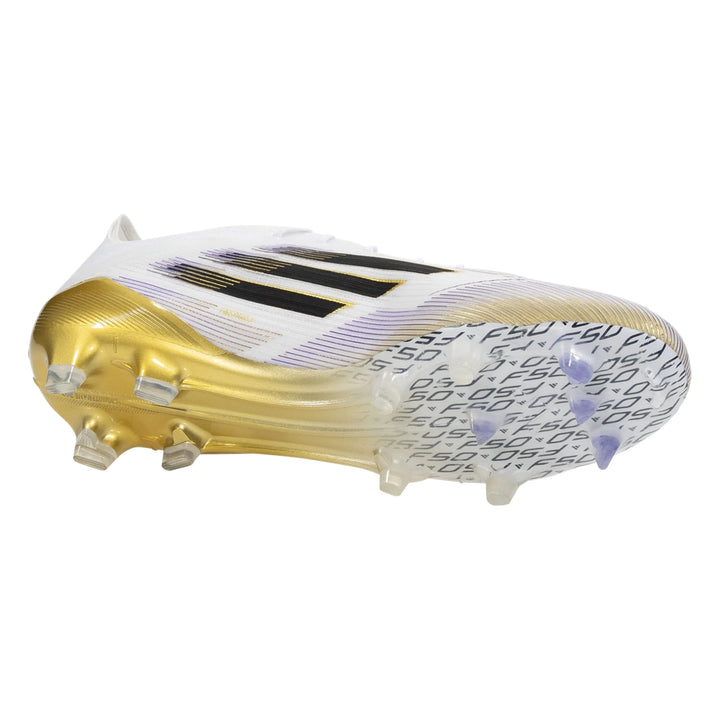 adidas F50 ELITE FG - White/Core Black/Gold Metallic
