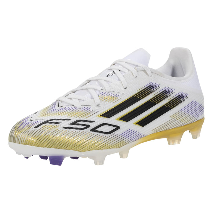 adidas F50 LEAGUE FG/MG - White/Core Black/Gold Metallic