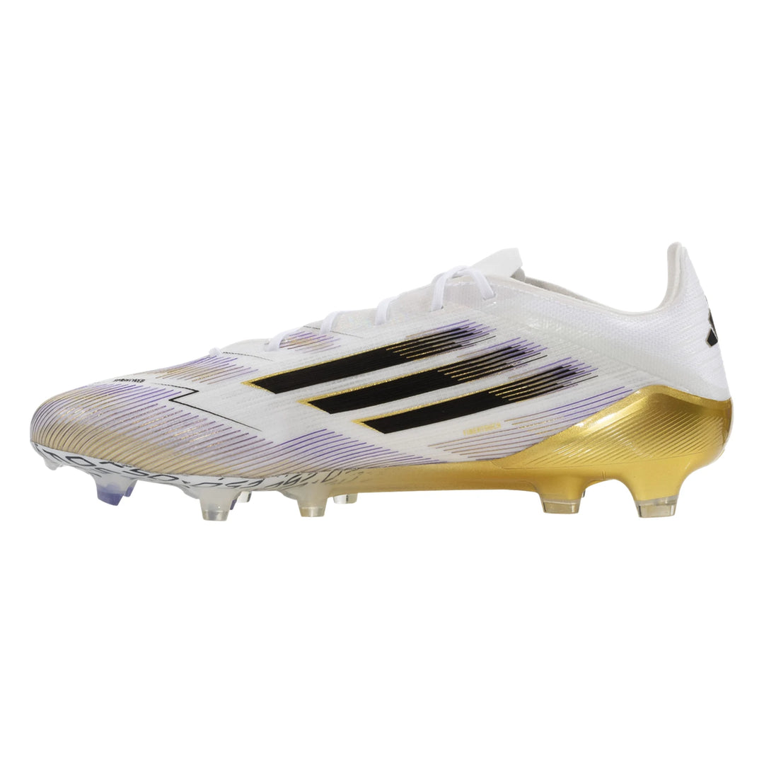 adidas F50 ELITE FG - White/Core Black/Gold Metallic