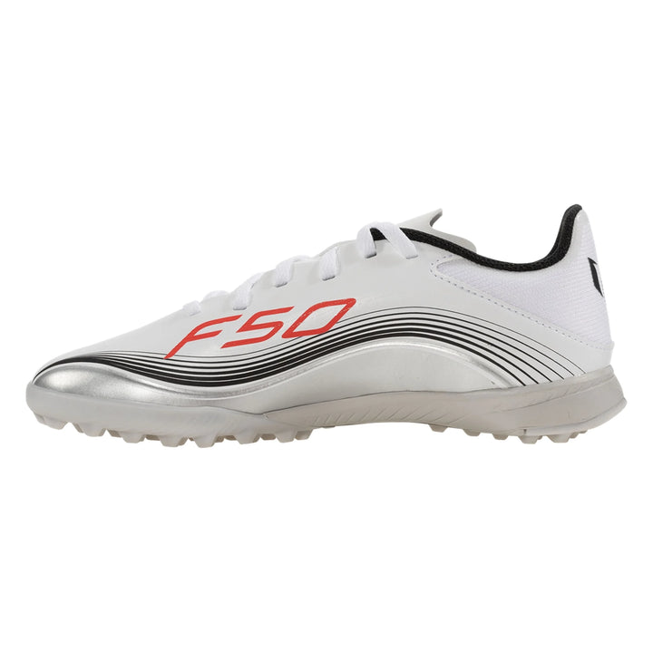 adidas F50 MESSI LEAGUE TF JUNIOR TURF CLEAT - Lucid Red/Silver Metallic
