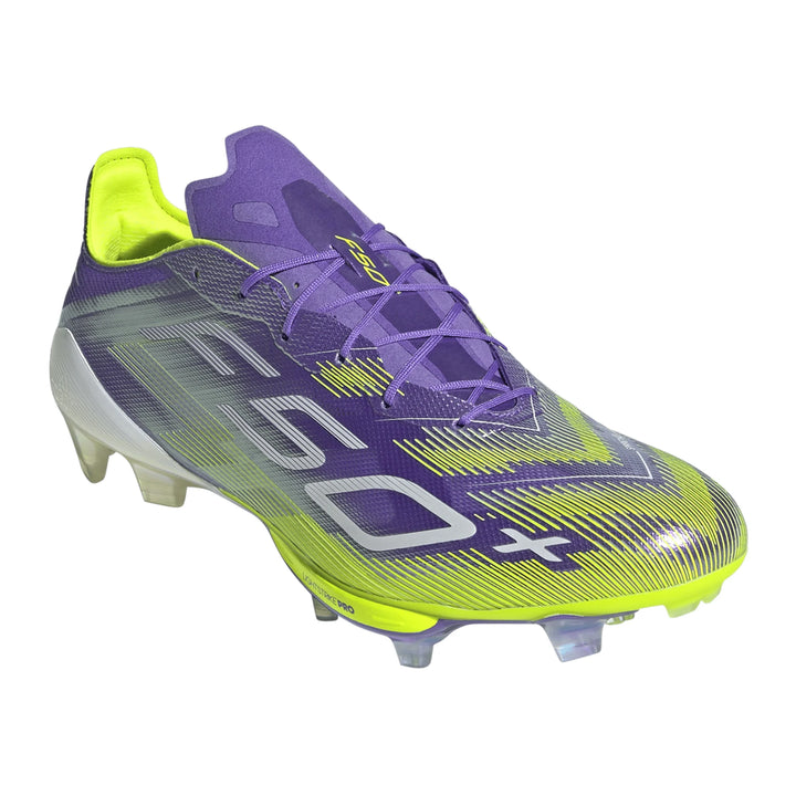 adidas F50+ FIRM GROUND - Purple Rush/White/Lucid Lemon