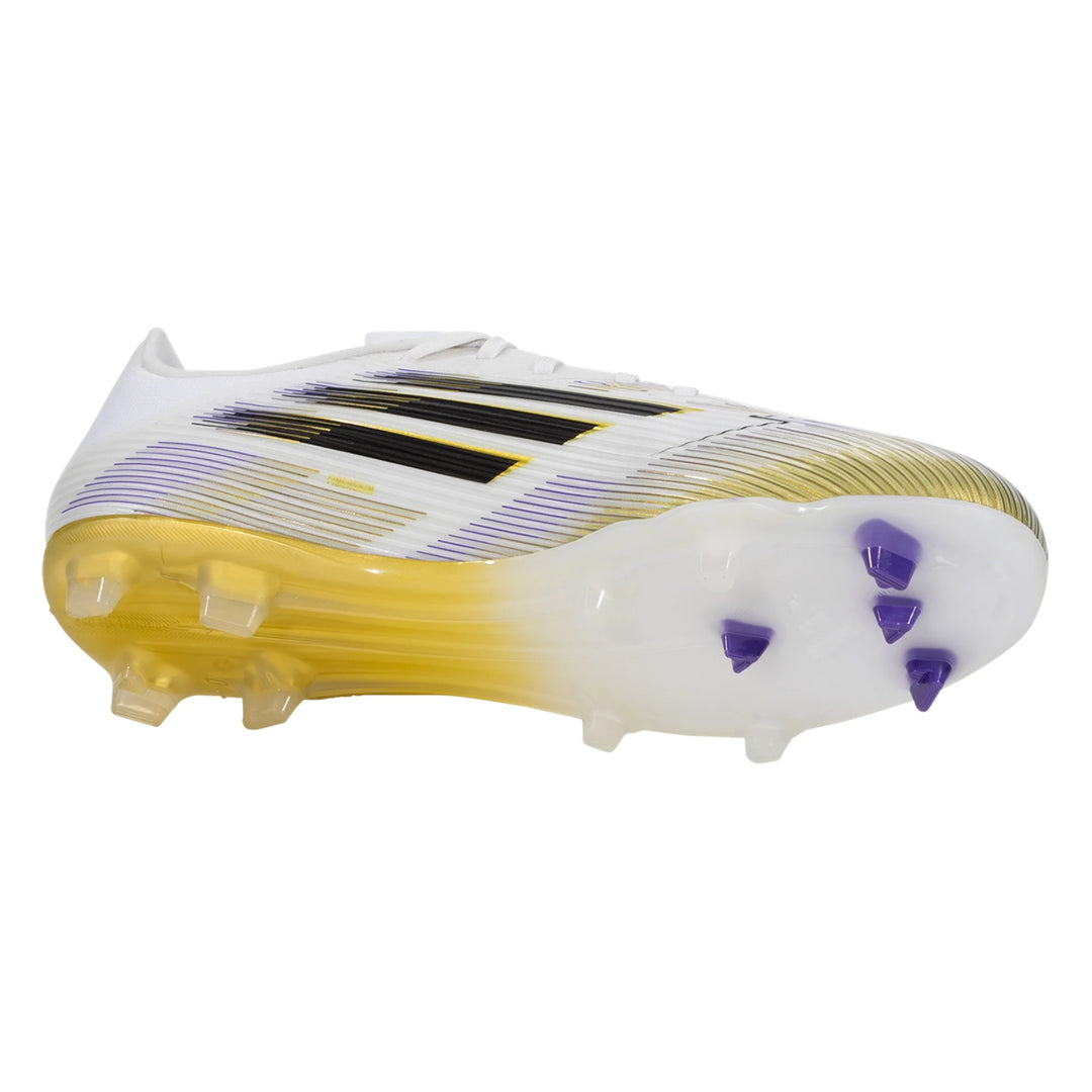 adidas F50 LEAGUE FG/MG - White/Core Black/Gold Metallic