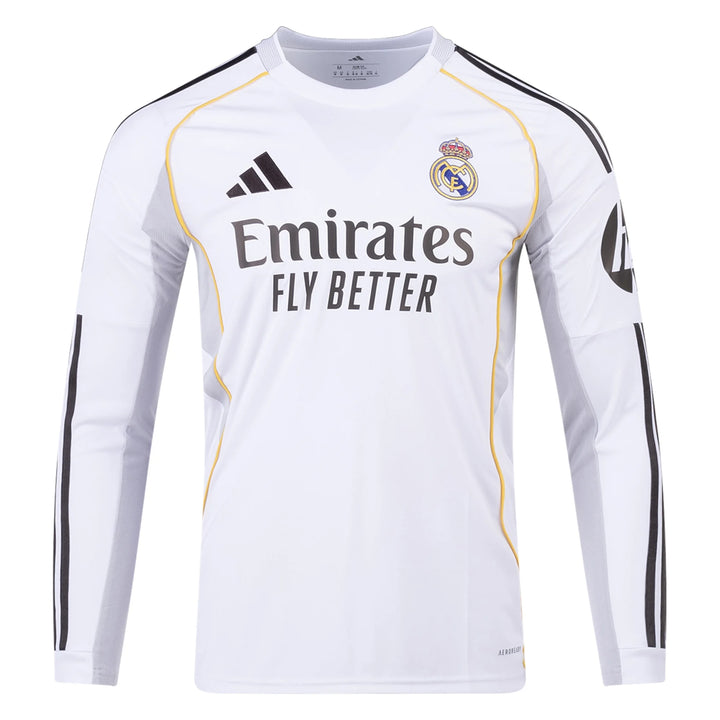 25/26 REAL MADRID LONG SLEEVE HOME JERSEY