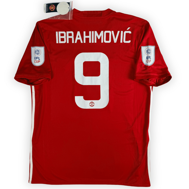 2016 MANCHESTER UNITED EFL CUP FINAL HOME SHIRT IBRAHIMOVIC # - (L) - Front