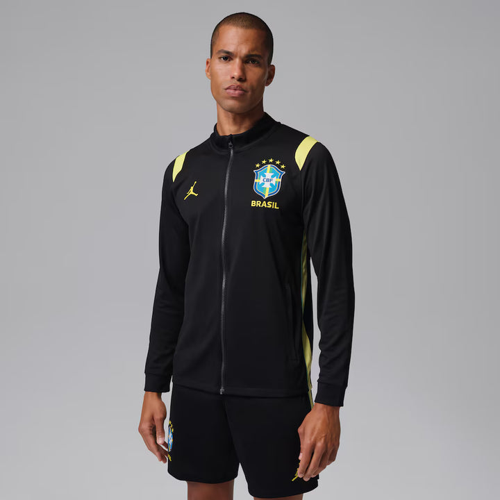 BRASIL NATIONAL TEAM JORDAN FULL-ZIP TRACK JACKET - Black