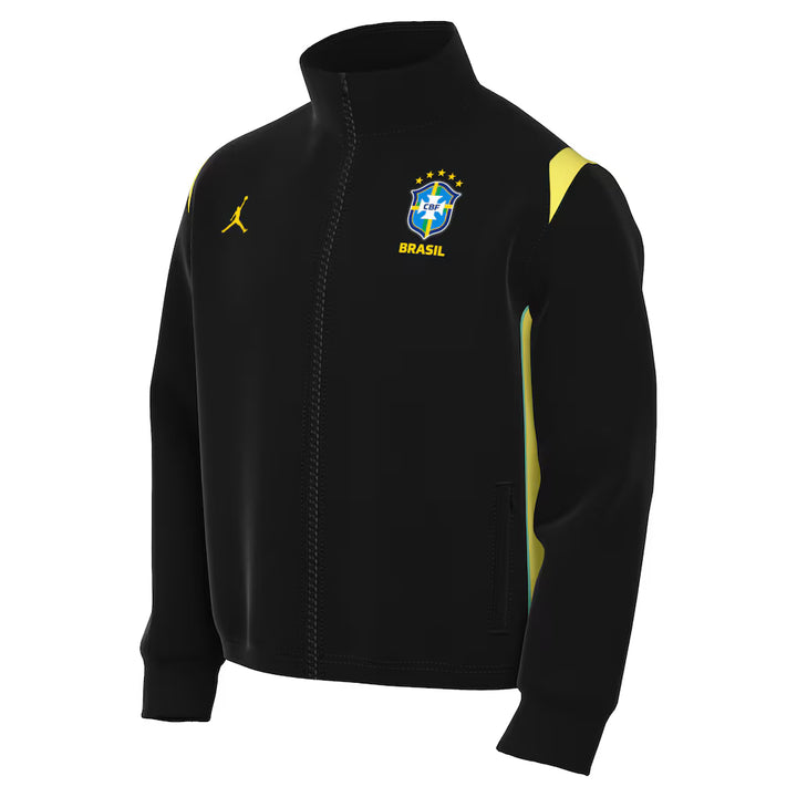 BRASIL NATIONAL TEAM JORDAN FULL-ZIP TRACK JACKET - Black