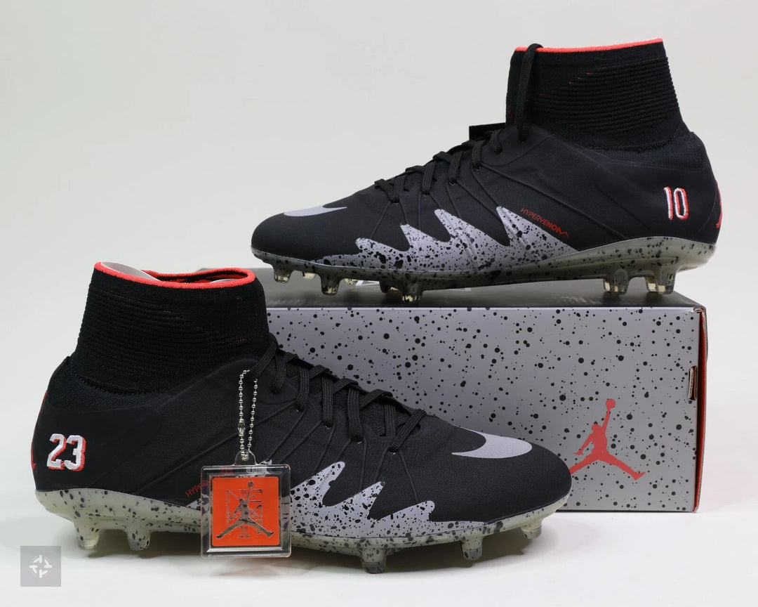 NEYMAR x JORDAN NIKE HYPERVENOM PHANTOM 2 FG 'Black Silver Crimson'