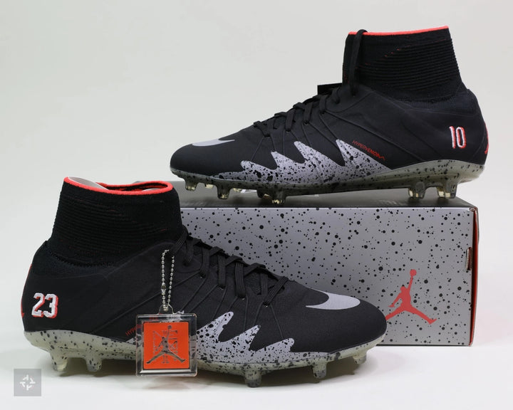 NEYMAR x JORDAN NIKE HYPERVENOM PHANTOM 2 FG 'Black Silver Crimson'