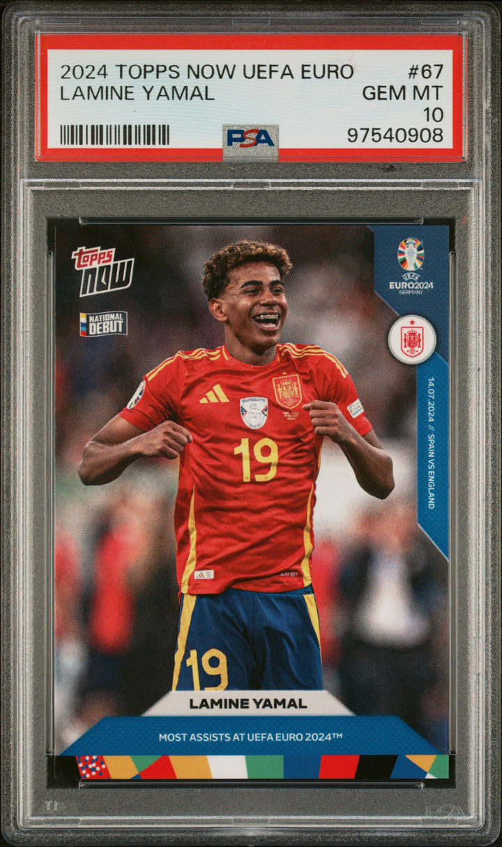 2024 TOPPS NOW UEFA EURO #67 LAMINE YAMAL - PSA 10